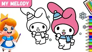How to Draw My Melody | Easy Drawing | Cute My Melody Drawing and Coloring