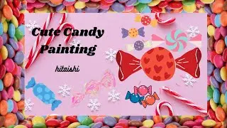 Easy Cute Candy Painting For Beginners Tutorial | Cartoon Painting