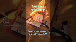 Burning increasingly expensive cards (8.70$) Mothman 1st edition #metazoo #fire #destruction #magic