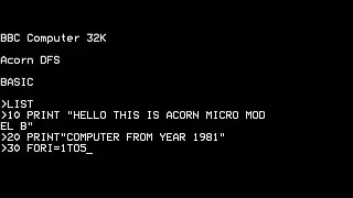 Acorn Computers BBC Micro Model B {BASIC test} (1981)