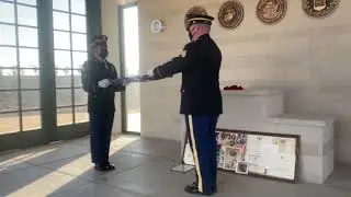 Placing of Michael Kent Brooks&rsquo; ashes in his tomb, and receiving honors.