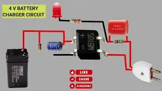 4 volt battery charger circuit 🔋🔌 DIY 4 V Lead Acid Battery Charger #battery #charger #actodc 