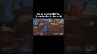 Six stack blitz NO FILL (Should've hid in the bush) #shorts #blitzsixstacknofill #nofill