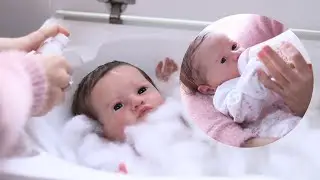 Rutina de noche (+ baño 🛁) de bebé reborn Mila | ¿Cómo bañar a un bebé reborn? | Ada Sweet