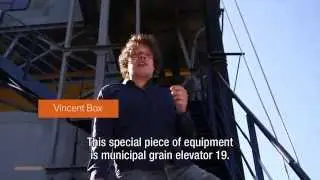 Laatste werkende graanelevator ter wereld van het Maritiem Museum Rotterdam
