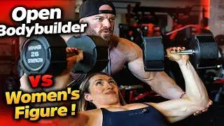 Open Bodybuilder vs Women's Figure I Zwei Klassen, ein Oberkörpertraining