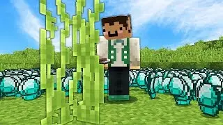 Minecraft UHC but grass drops INFINITE DIAMONDS