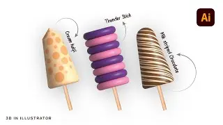 Adobe Illustrator Tutorial | How to make 3D Ice Cream