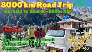 (Ep23) First Alto ever to reach Naltar Zero Point in January  | 8000km Road Trip in Alto 660cc