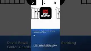 David Bowie - Ziggy Stardust | Scrolling Guitar Chords & Lyrics #davidbowie  #chordsandlyrics