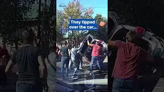 Bystanders save family after freak car crash