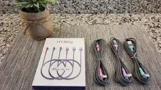 3Colors iPhone Charger Lightning Cable, HYXing 90 Degree Charging Cord Review, these are cute