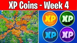XP Coins in Fortnite Week 4 Season 6 (How to Level up fast in Fortnite - All Fortnite Challenges)
