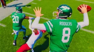 MADDEN 25 GAMEPLAY JETS vs BRONCOS AARON RODGERS THROW FOR 400 YRDS