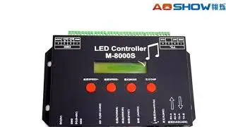 Aoshow 6000Pixels 18000LEDs RGB LED Pixel Strip GYM Room Lighting Project M-8000 Muisc Controller