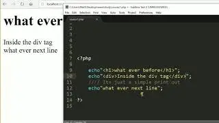 Learn programimg PHP : Lesson 1 - Basics of php principles