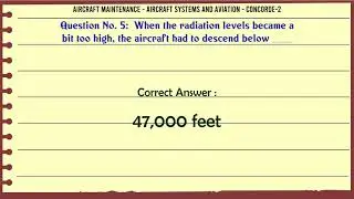 MCQ Questions Aircraft Systems and Aviation - Concorde-2 with Answers