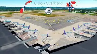 Up the high North&hellip; Oslo (ENGM) - Longyearbyen (ENSB) GeoFS Timelapse