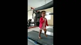 Baby Walking on Treadmill | Funny Video | Minifeats Deesha | Cute Video |#Shorts