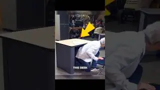 This bulletproof school desk folds into a shelter 🛡️🏫 #shorts