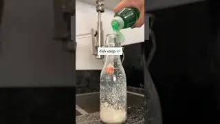 How to Effortlessly Clean Narrow-Necked Bottles with Rice and Soap  #cleantok  #cleaninghacks