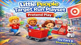 Little People Target Run Playset Pretend Play Toy Cars & Shopping Fun