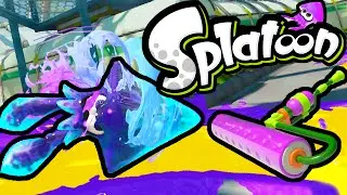 Splatoon Wii U Splat Zones! Kraken Roller Kelp Dome Ranked Battle Online Gameplay Walkthrough PART 9