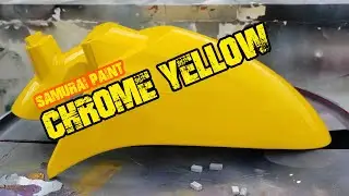 How to spray chrome Yellow with your motorcycle 2020| samurai paint Cambodia