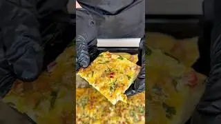 Breakfast Crepe Pizza 🍕🍳 | Easy Oven Snack! #CrepePizza #BreakfastIdea #OvenSnack #QuickBites