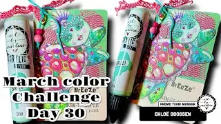 Art by Marlene March color challenge day 30, ABM-25-PC02!🩵💚