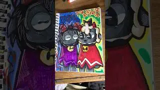 Coloring Lamb and Goat!🐑🐐✨ #cultofthelamb #lamb #goat #halloween #art #artist #drawing #viral