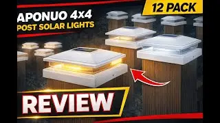 Review - APONUO 4x4 Post Solar Lights, 12 Pack 2 Modes (Warm/White Light) Outdoor Waterpr