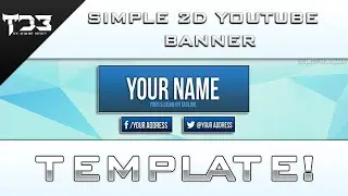 Free Simple 2D YouTube Banner Template PSD 2014 (HD) (2015 TOO!)