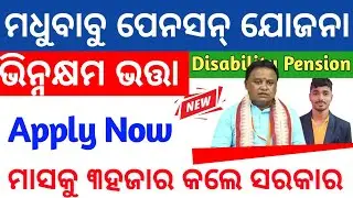 How To Apply Disability Pension Online in Odisha | Madhubabu Disability Pension Apply Online 2025