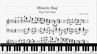 Hilarity Rag - James Scott - Piano (Ragtimes Sheets - Ragtime Tutorial Piano score)