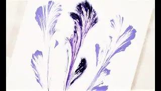 Flowers | Acrylic Pouring String Techinque | Acrylic Pouring String Pull | Acrylic Pouring Recipe