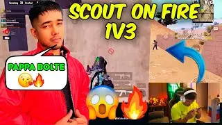 Scout on FIRE 1v3 in Scrims!!! #Scout #Mavi #tx  #bgmi