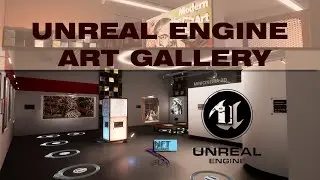 Vr Mobile and Desktop Unreal Engine multiplayer Art Gallery. Free Download in Description