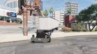 Driverless Semi Truck Makes A Perfect Manoeuvre || Self Driving Truck BeamNG.drive