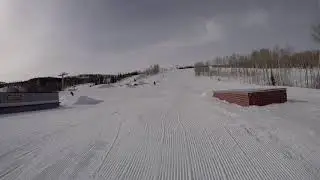 Snowpark salto sobre plataforma Gaby bien Octa mal