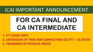 ICAI IMPORTANT ANNOUNCEMENT | 1-APRIL-2021 | CA FINAL- CA INTER