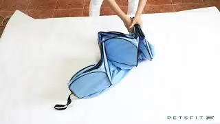 Petsfit Leakproof Fabirc Portable Dog Pool, Large, Sky Bule Folding video