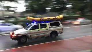 NSW SES Responding LIGHTS AND SIRENS in HEAVY RAIN on Parramatta Road!