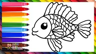 Draw And Color A Fish 🐠🌈 Drawings For Kids