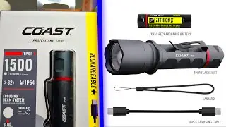 Обзор фонарика Coast TP9R 1500 | Использование в качестве фонаря для горного велосипеда/велосипед...