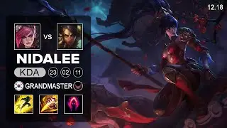 Nidalee vs Vi Jungle - KR Grandmaster - Patch 12.18 Season 12