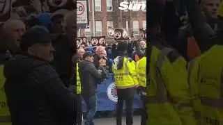 Thousands of angry Rangers fans call for Russell Martin to quit as they protest before Hibs clash