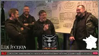 METAL ZONE Oxyg&egrave;ne Radio - L'interview de LUX INCERTA - Le Ferrailleur &agrave; Nantes - 25/11/2022