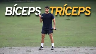 TREINO PARA b&iacute;ceps e tr&iacute;ceps em casa | HIIT COM HALTERES
