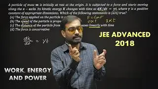 Force and Kinetic Energy Relation || JEE Advanced 2018 Work Energy Power Problem